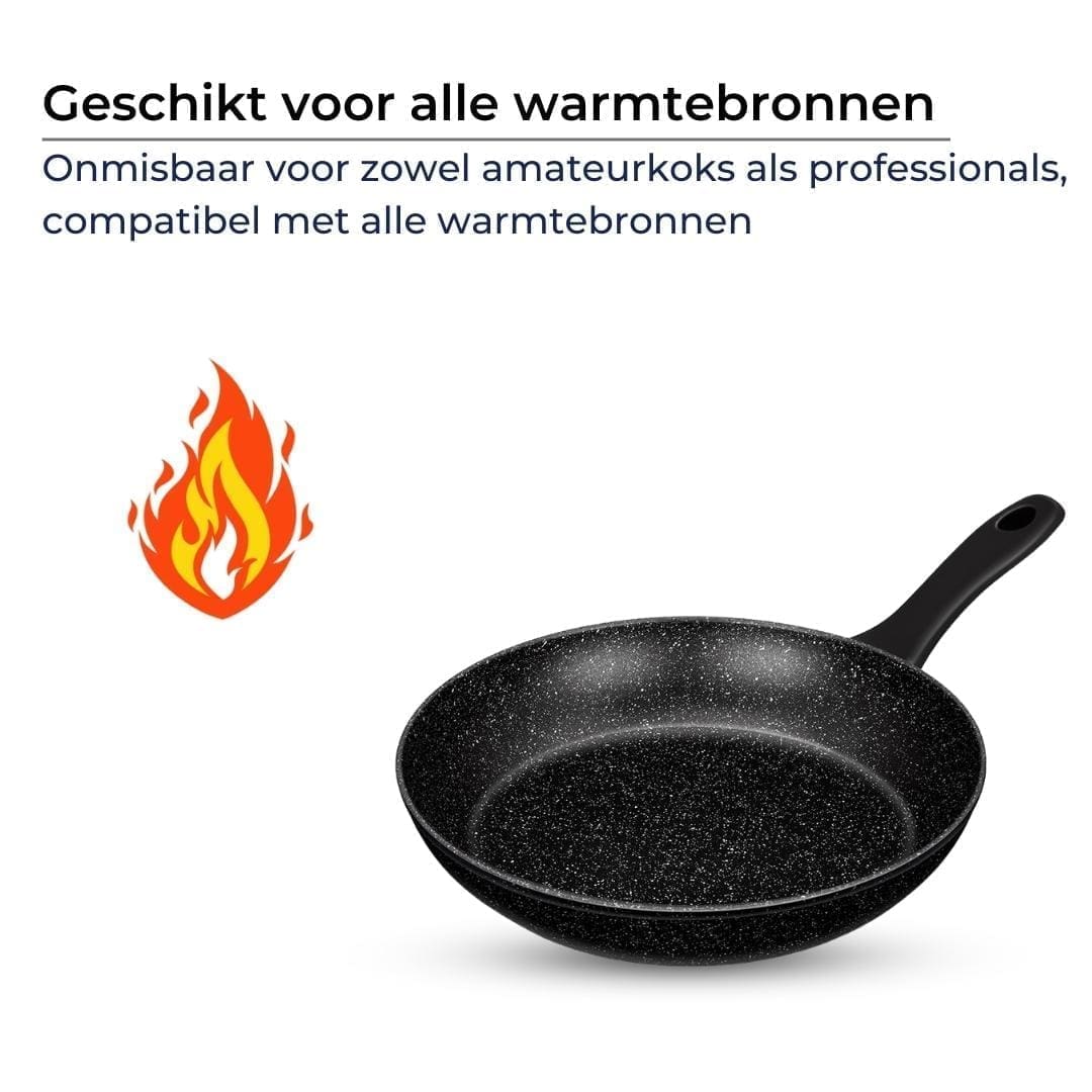 Smile - Koekenpan - Inductie - 20/24/28/30 cm - Zwart