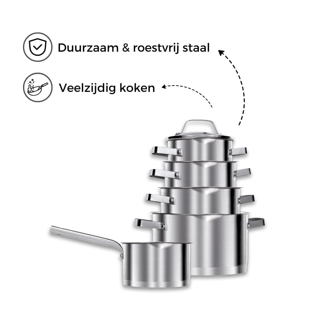 Smile - Pannenset - RVS - MGK-11