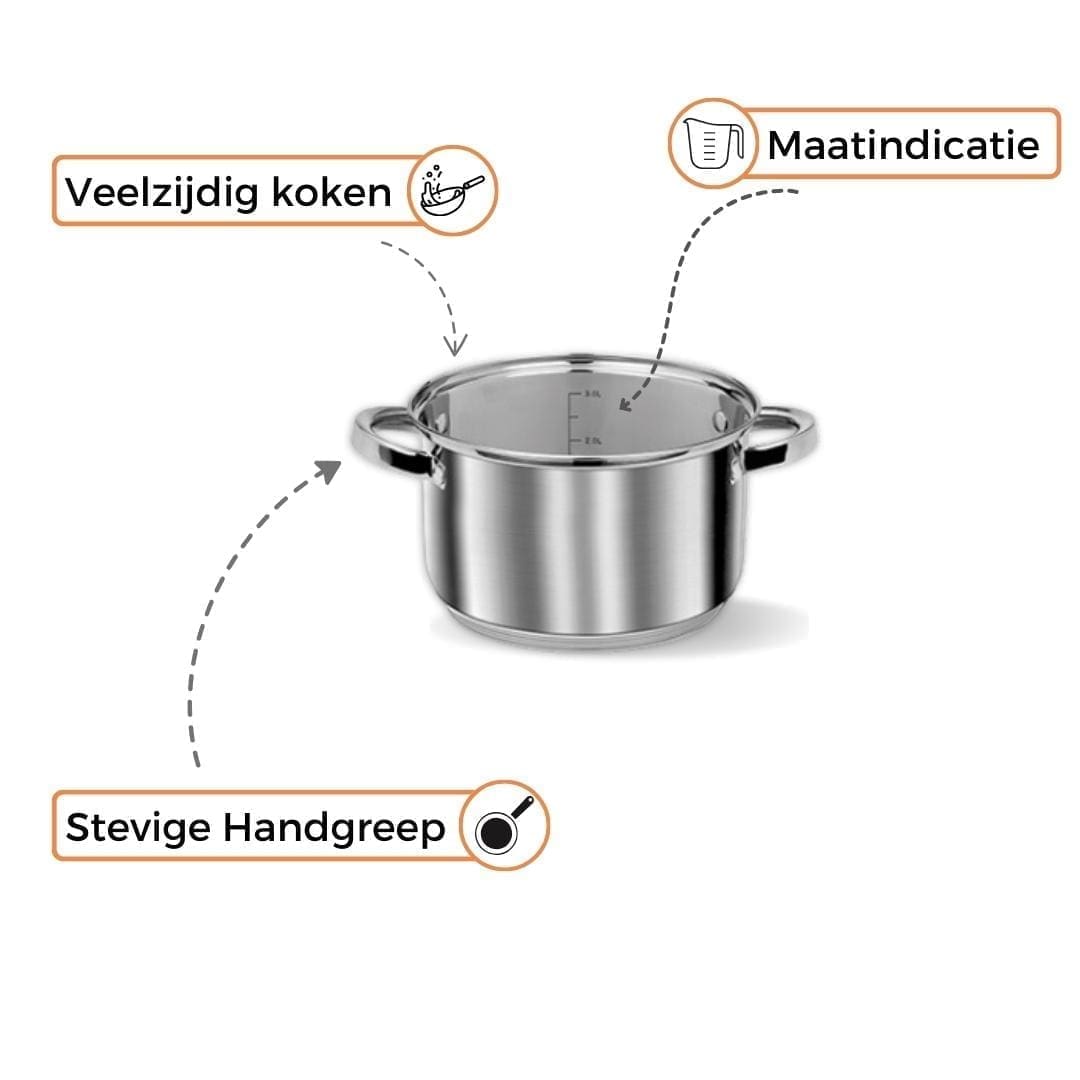 Smile - Pannenset - RVS - MGK-10