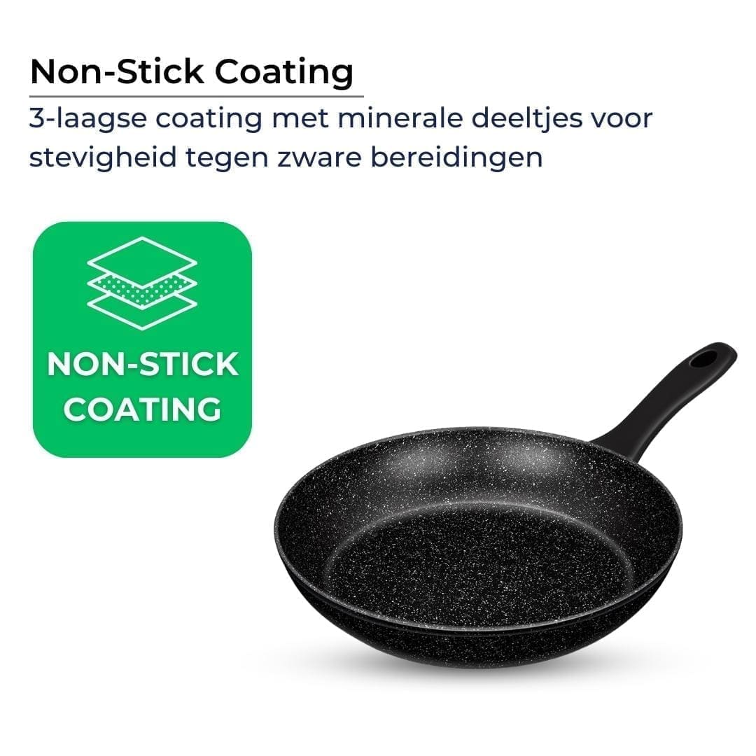 Smile - Koekenpan - Inductie - 20/24/28/30 cm - Zwart