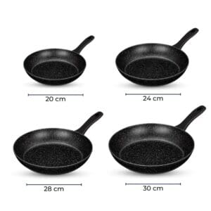 Smile - Koekenpannenset - Inductie - Zwart - 4 stuks