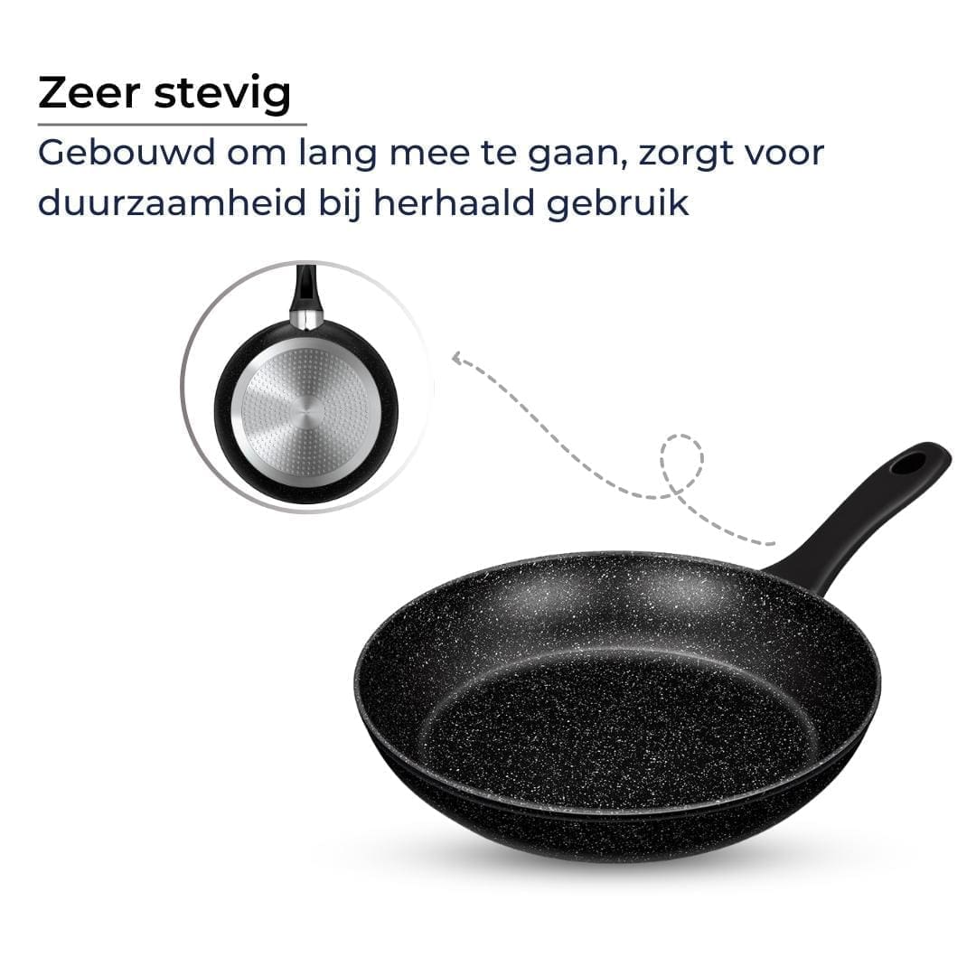 Smile - Koekenpan - Inductie - 20/24/28/30 cm - Zwart