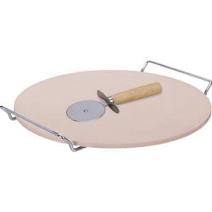 Smile - Pizza Stone 33 cm - Pizzasteen - Inclusief Pizza Snijmes