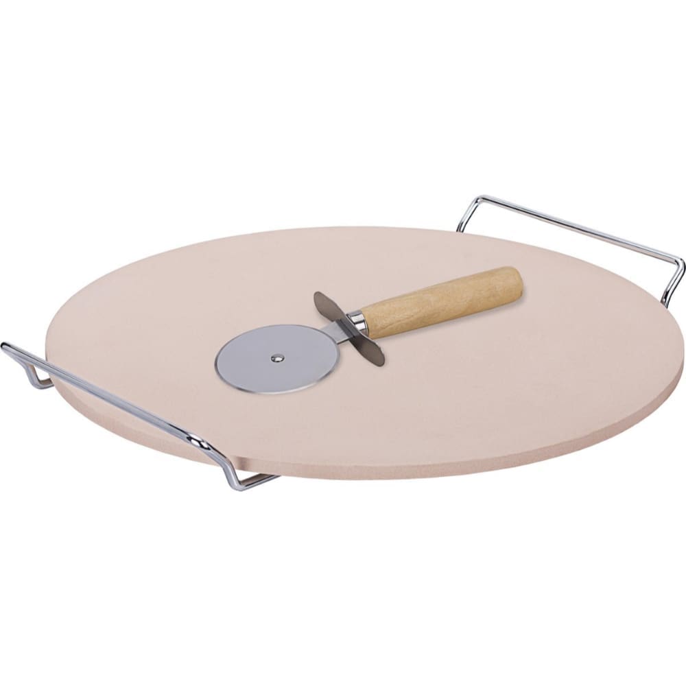 Smile - Pizza Stone 33 cm - Pizzasteen - Inclusief Pizza Snijmes