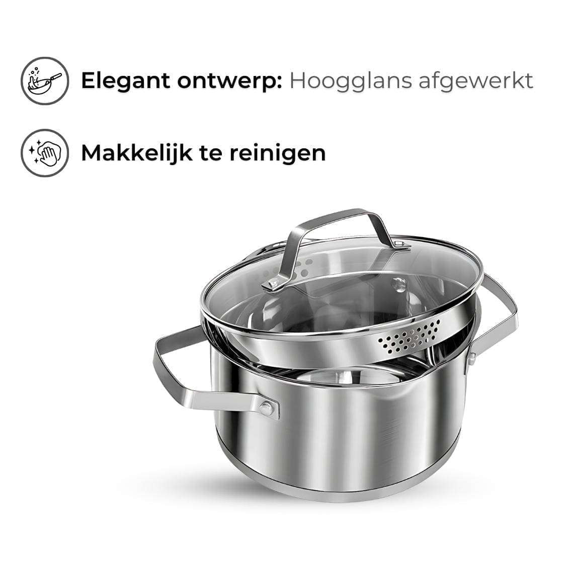 Smile - Pannenset - RVS - MGK-11