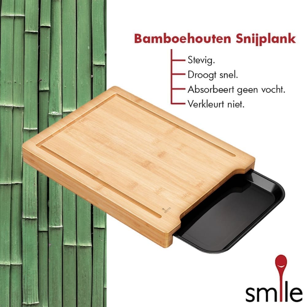 Smile - Snijplank Bamboe - Hakblok - Extra Dik