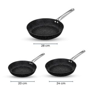 Smile - Koekenpannenset - Inductie - Zilver - 3 stuks