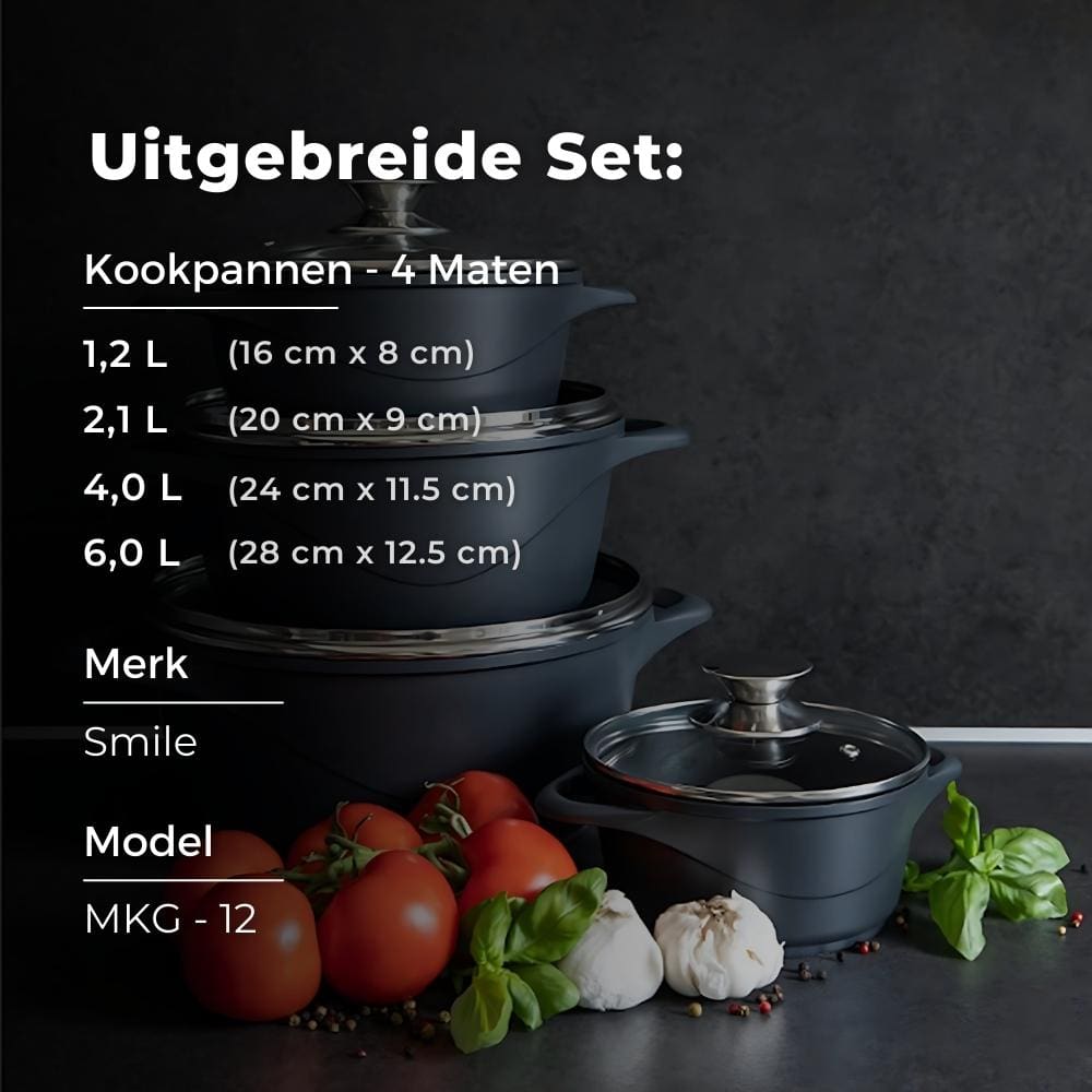 Smile – Pannenset – Gietaluminium – MGK-12
